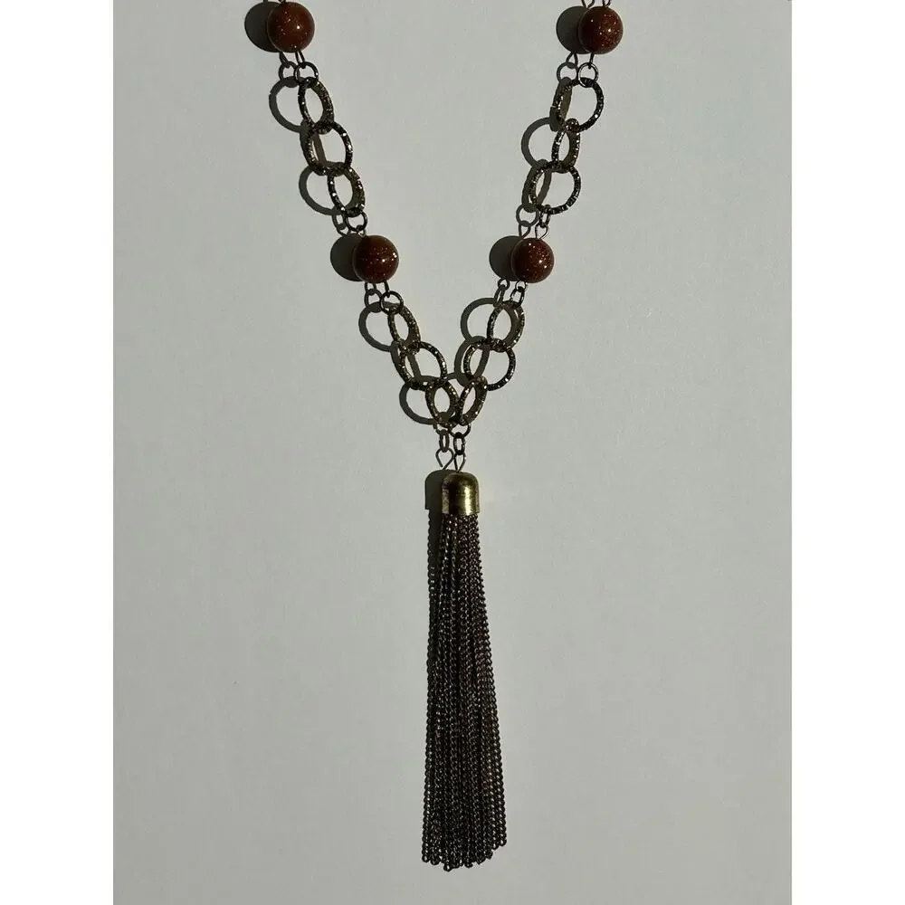 1960’s Boho Chic style Red Jasper Necklace & Earrings Retro Vintage